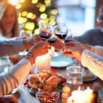 Holiday wine toast